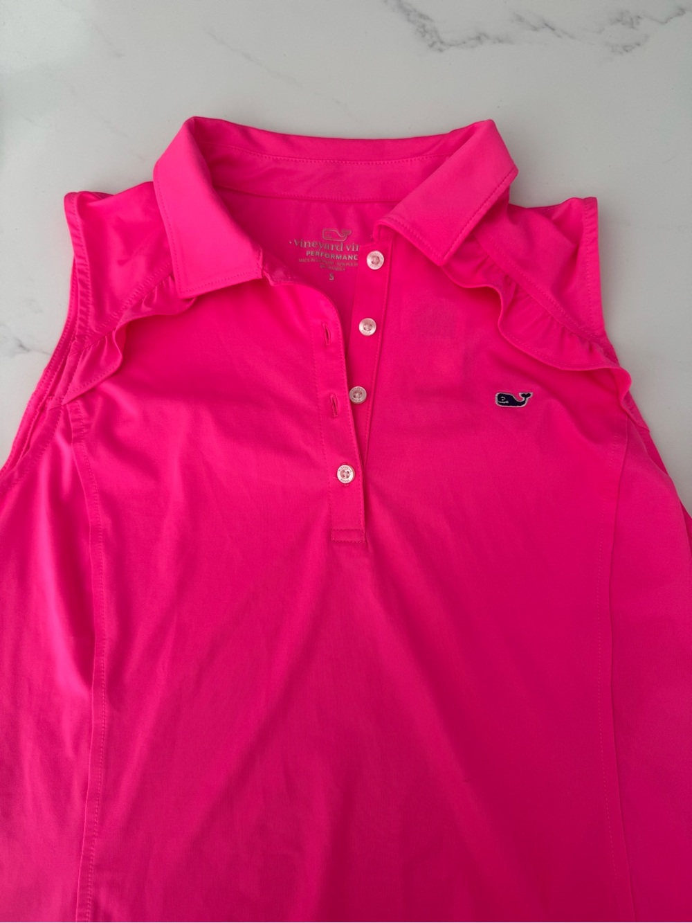 Vineyard Vines Hot Pink Sleeveless Polo Golf Shirt NWT